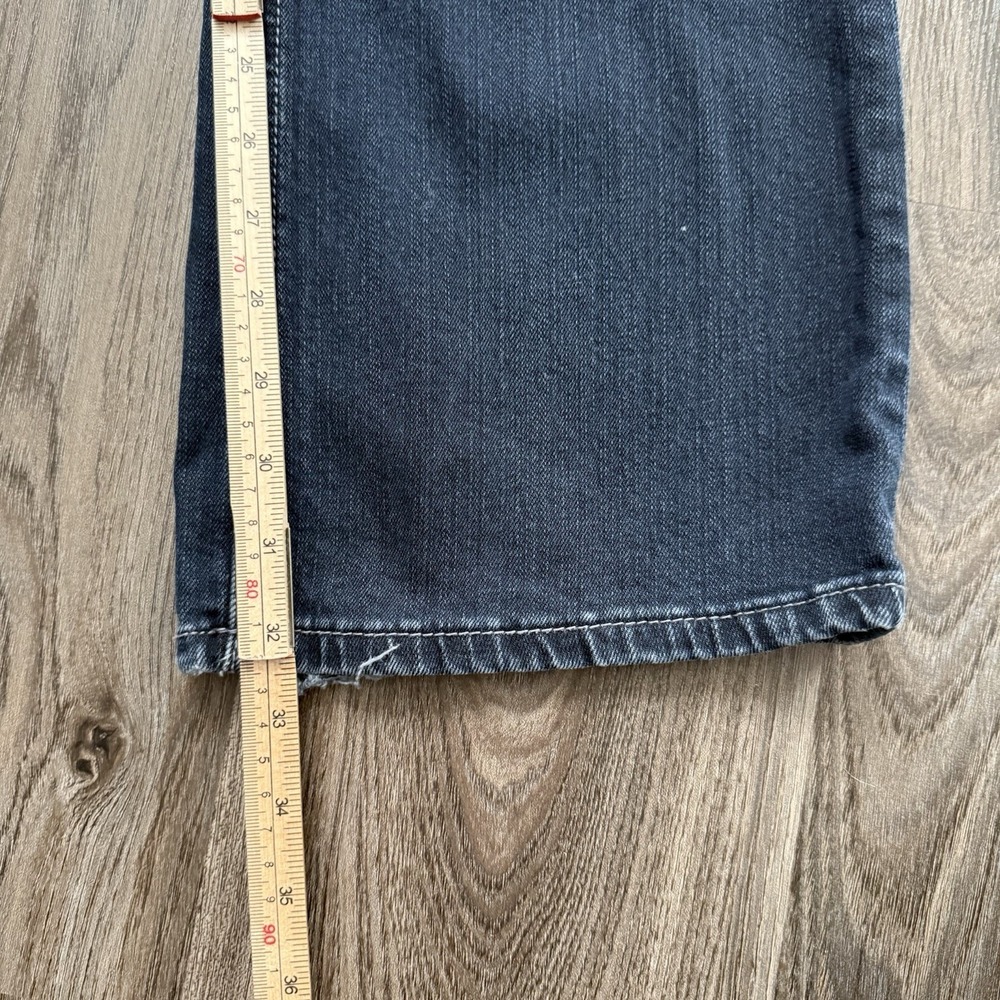 7 for all Mankind Denim Jeans 14 Wide Leg Y2K Pocket Stitching Boot Cut Distress - Picture 10 of 12